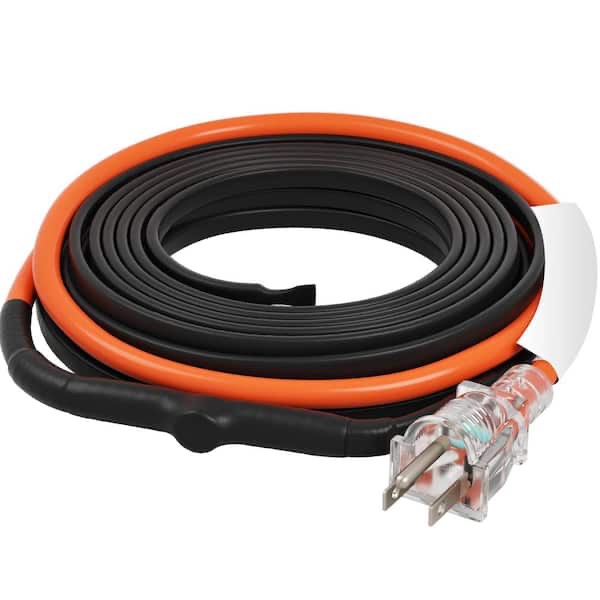 Self-Regulating Pipe Heating Cable, 15 ft. 5W/ft. Heat Tape for Pipes Freeze Protection, Water Pipe Heat Cable PVC Hose