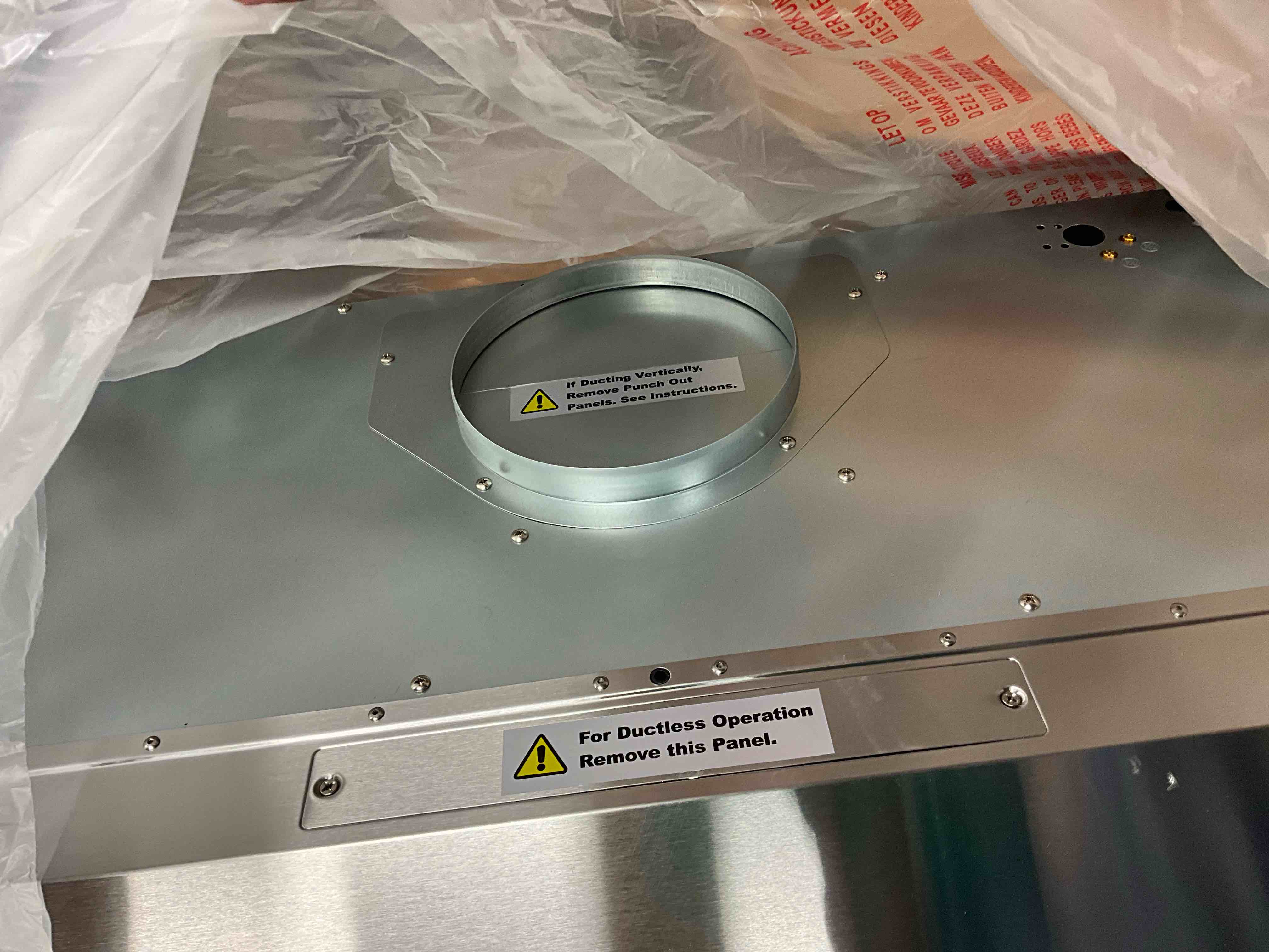 Condition photo showing New/Like New for 30 in. 320CFM Convertible Under Cabinet Range Hood in Stainless Steel