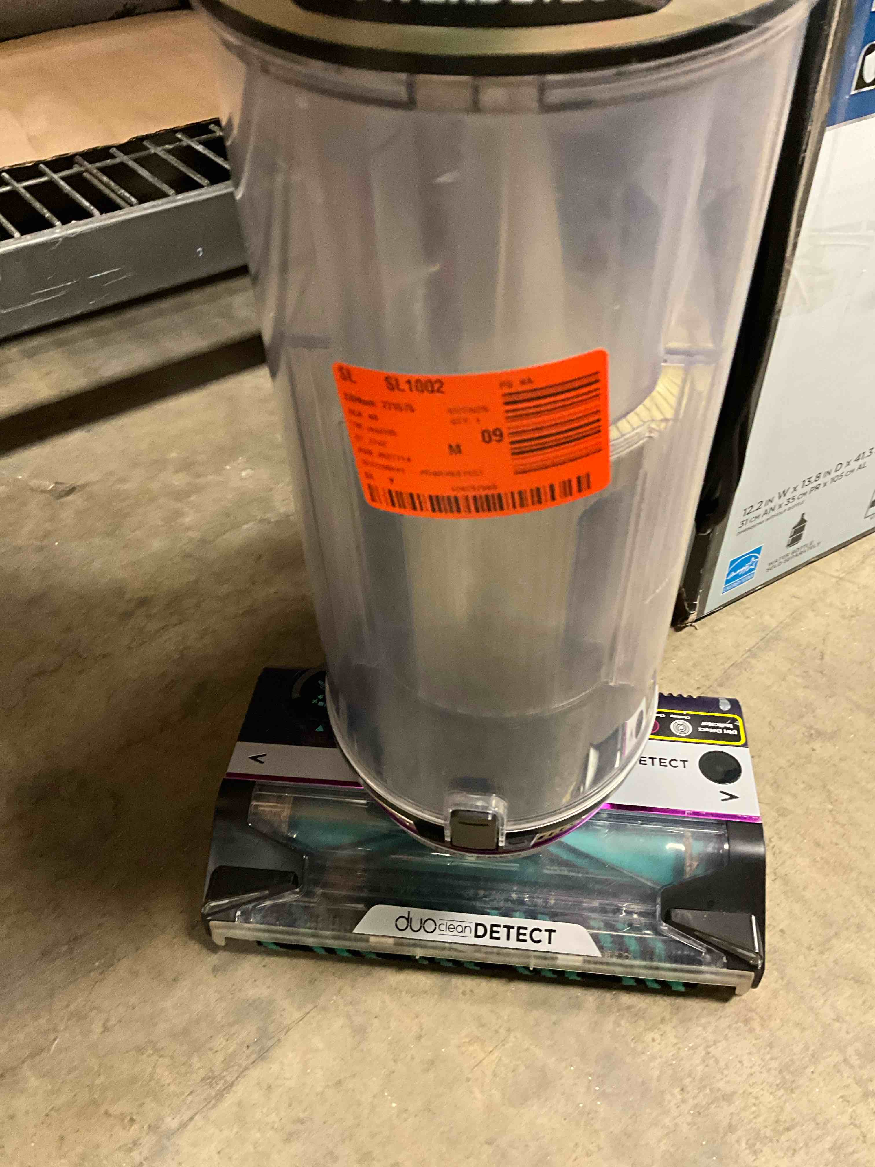 Condition photo showing Good Condition for Working Condition Verified, Previously Owned, Has all attachments. Bagless Corded HEPA Upright Vacuum with DuoClean Detect Technology & XL Dust Cup Multisurface in Purple