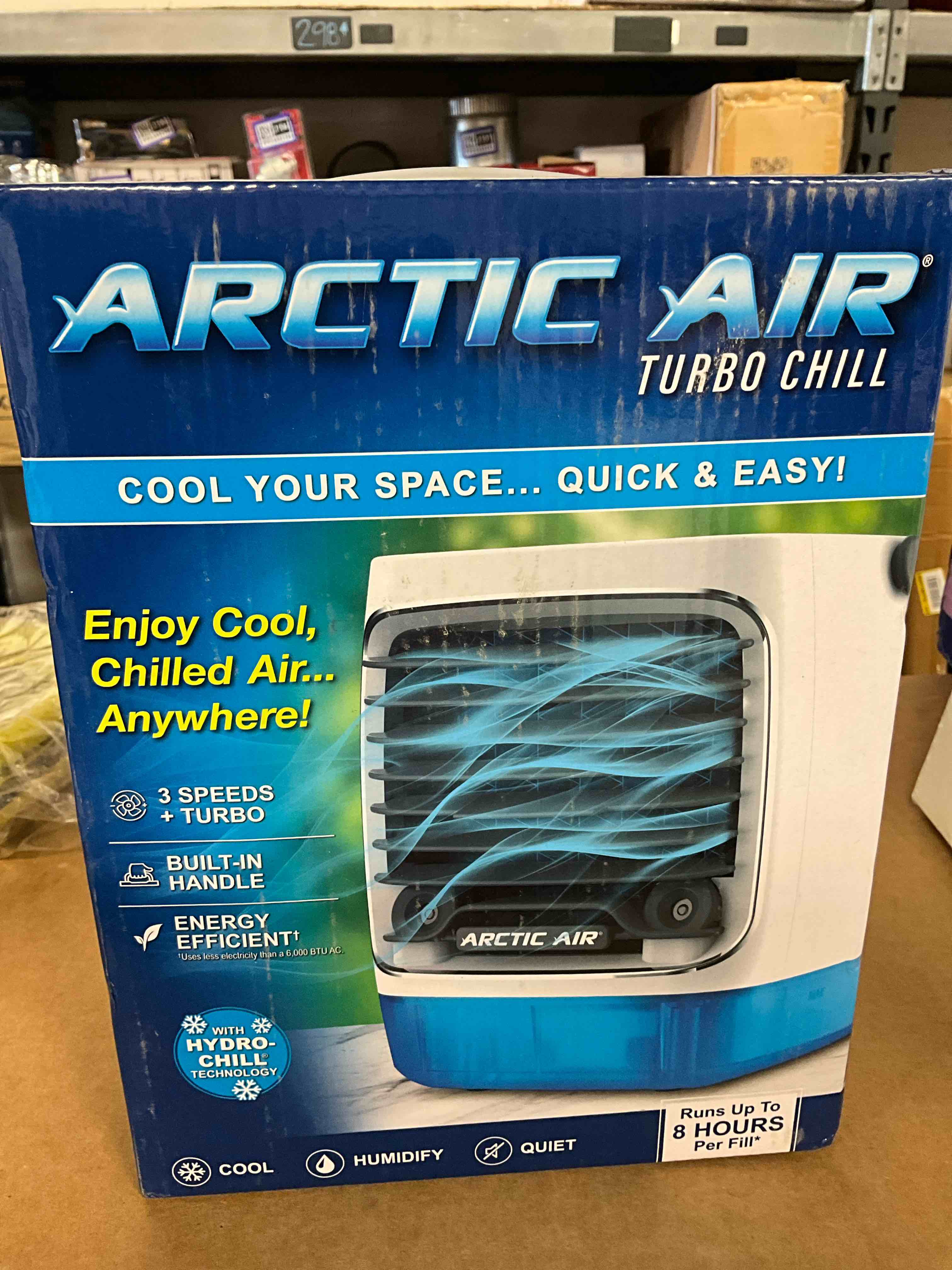 Condition photo showing New/Like New for Turbo Chill Desktop Evaporative Space Cooler with LED Nightlight