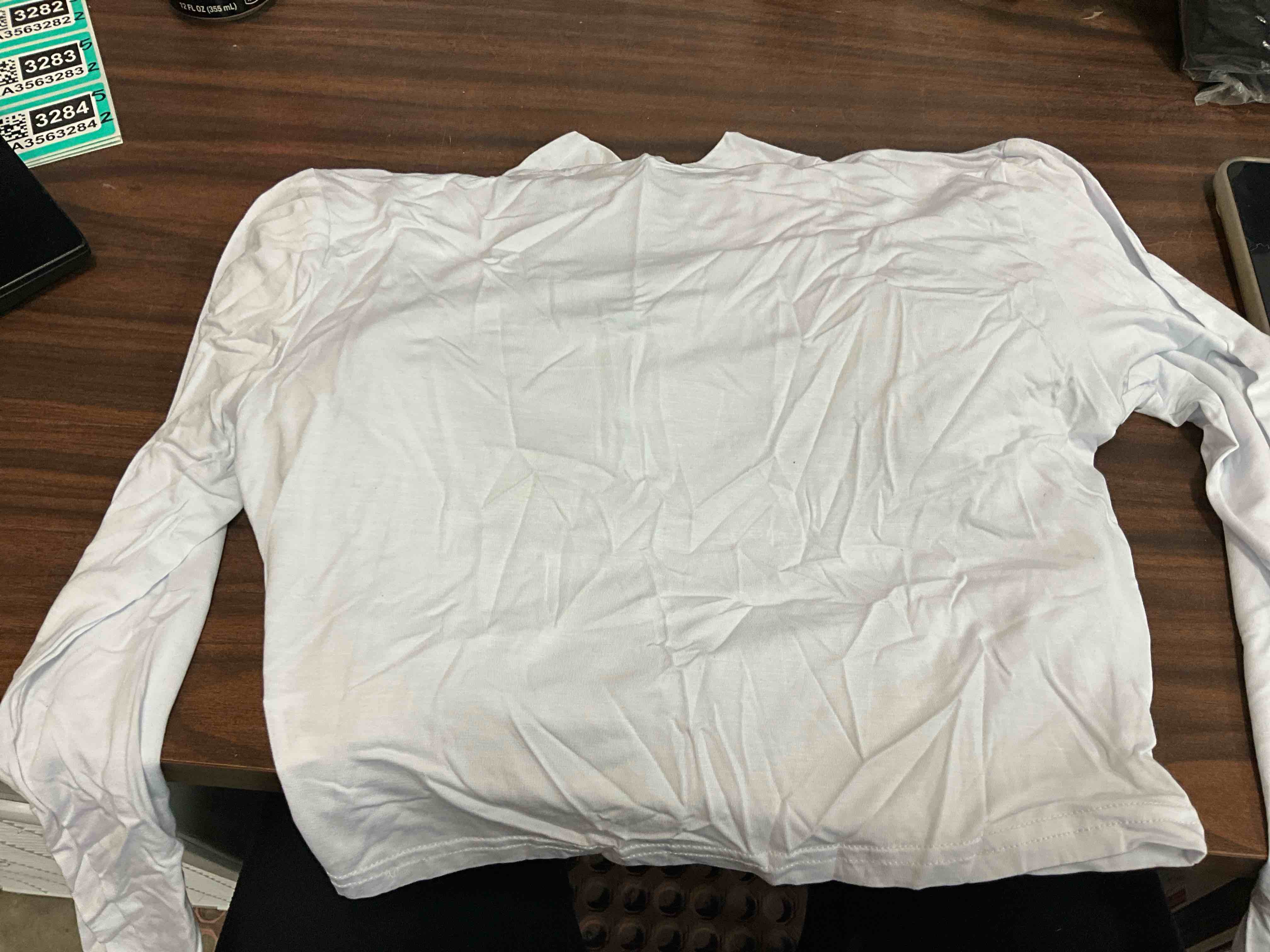 Condition photo showing New/Like New for small. womens long sleeve crop tops lightweight mock neck base layer shirts white small