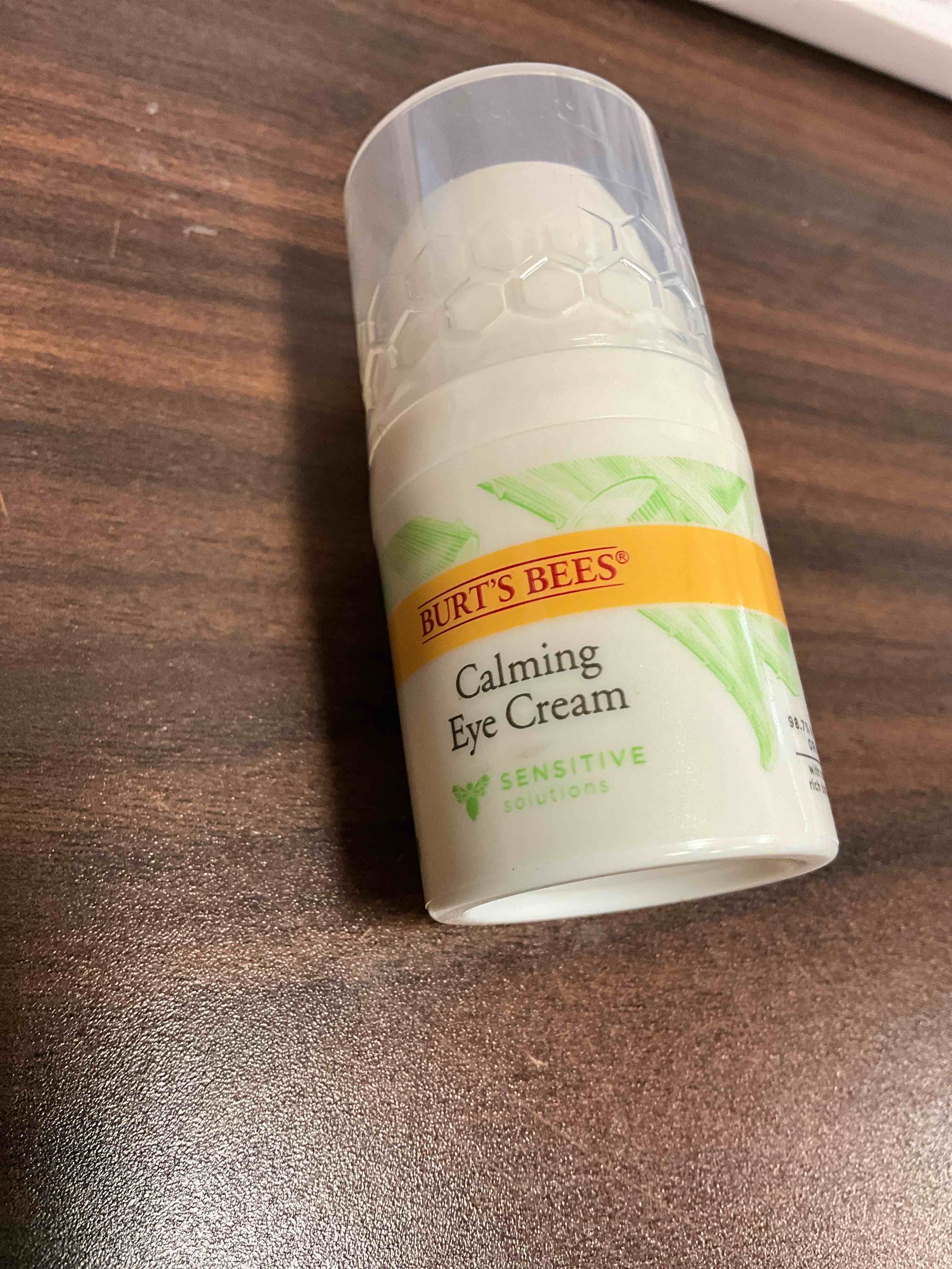 Condition photo showing Good Condition for burt's bees calming eye cream with aloe and rice milk, moisturizes without causing redness or irritation, 98.7 percent natural origin skin care, 0.5 oz. bottle fragrance free 0.5 ounce (pack of 1)