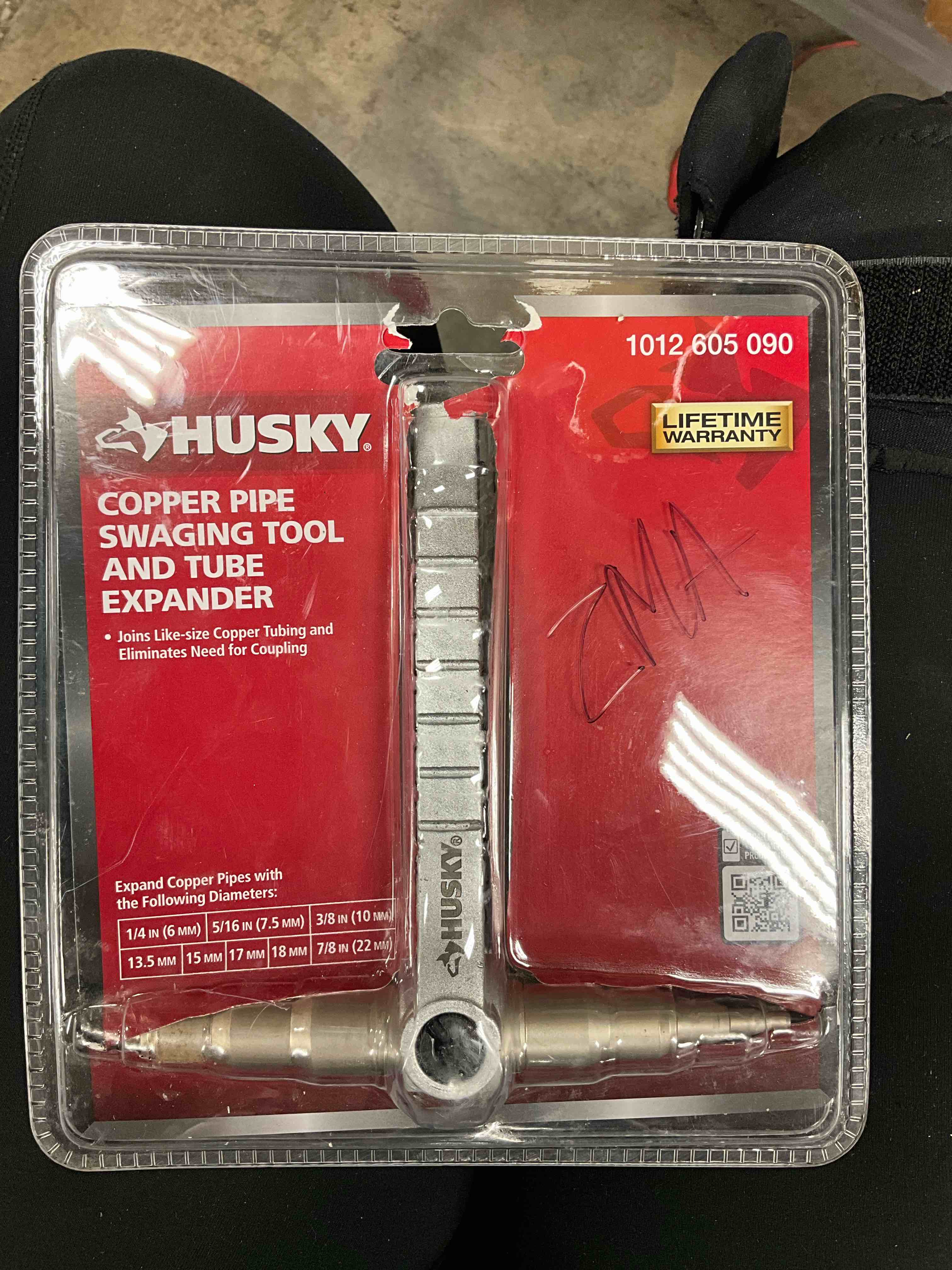 Condition photo showing New/Like New for husky copper pipe tube expander swagging tool