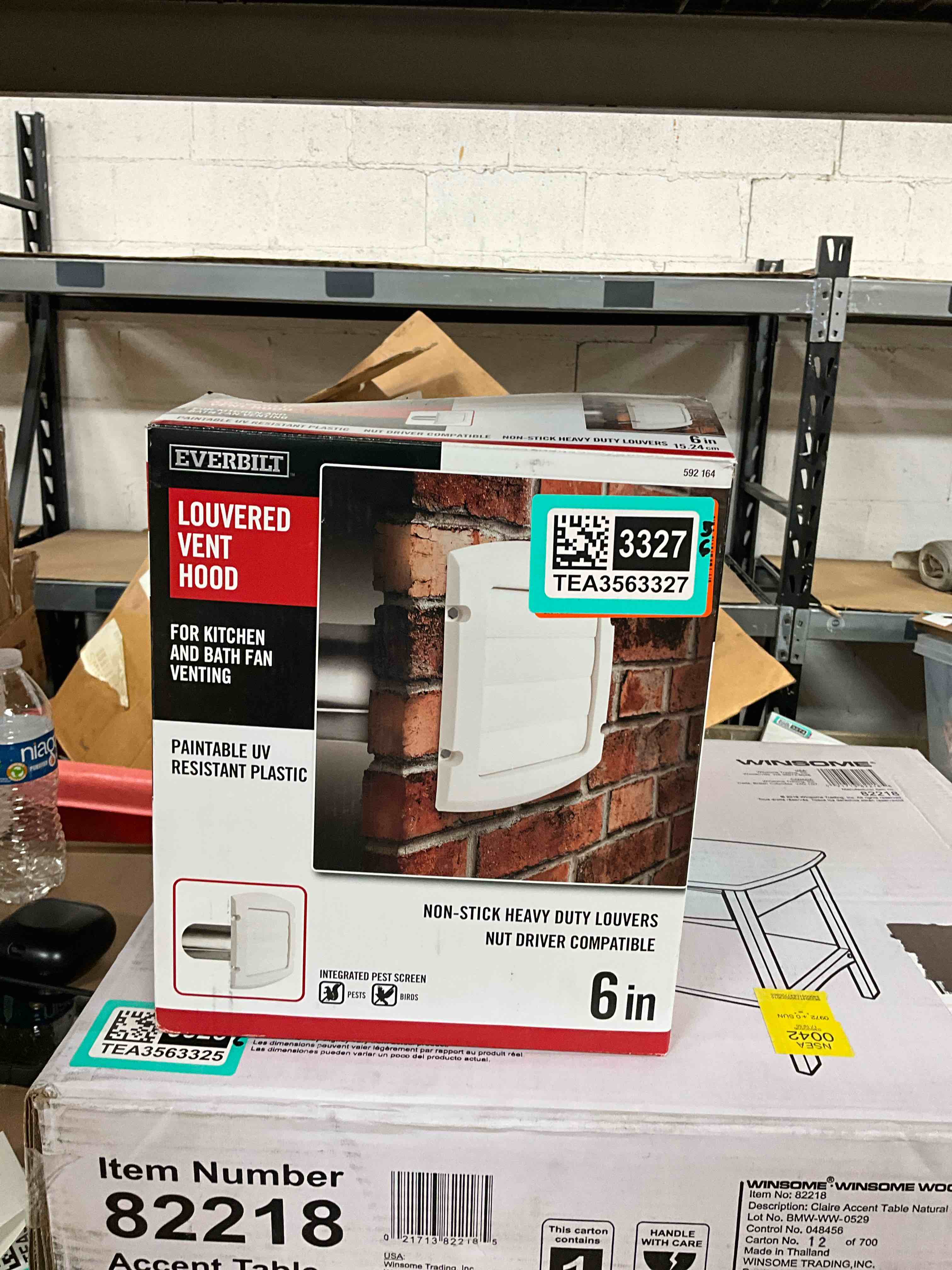 Condition photo showing New/Like New for everbilt 6 in. louvered exhaust hood in white