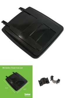 Condition photo showing New/Like New for toter replacement lid kit for 96 gallon 2-wheel trash can