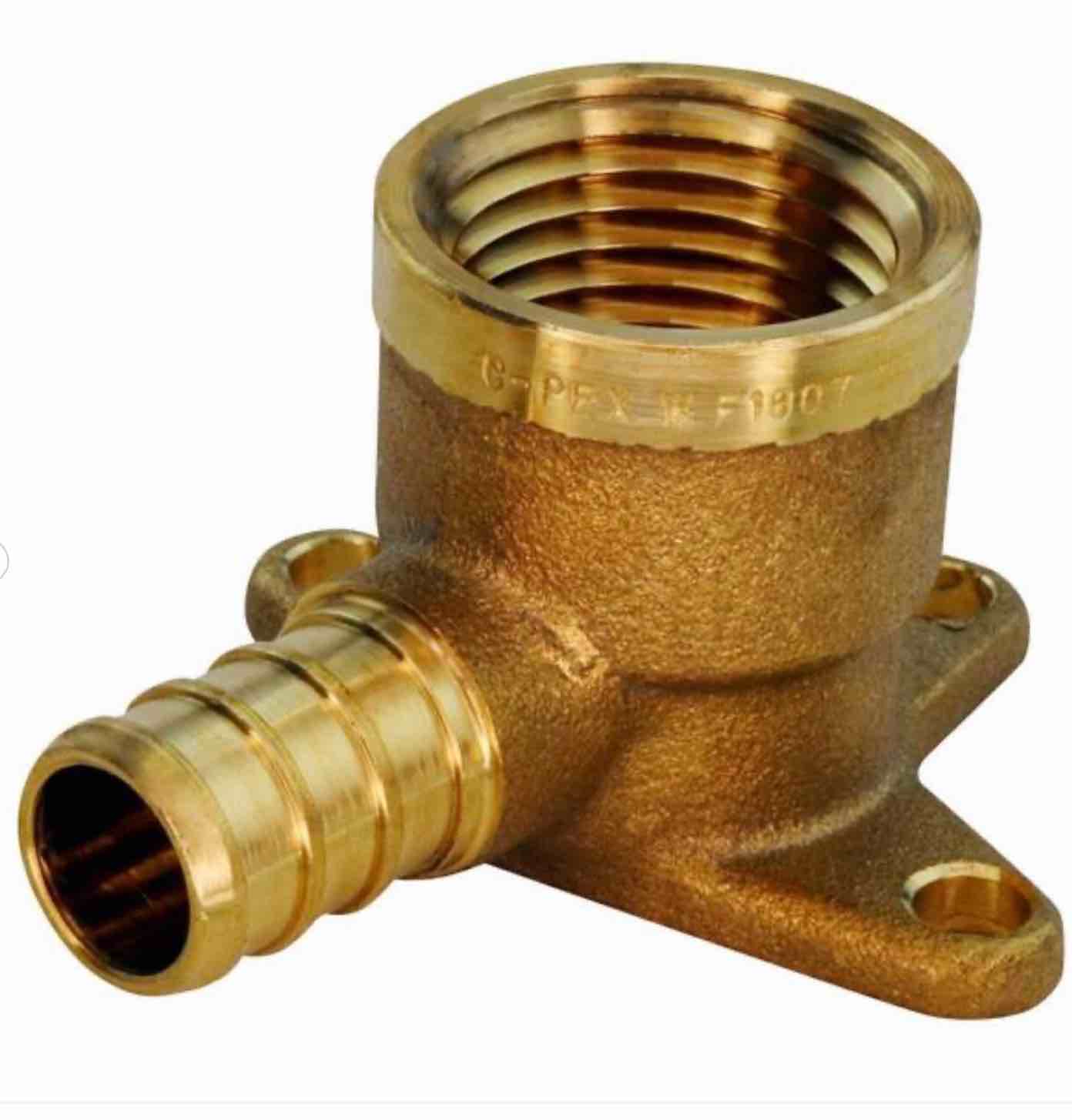 1/2 in. Brass PEX-B Barb x 1/2 in. Female Pipe Thread Adapter 90-Degree Drop-Ear Elbow Jar (12-Pack) Questions