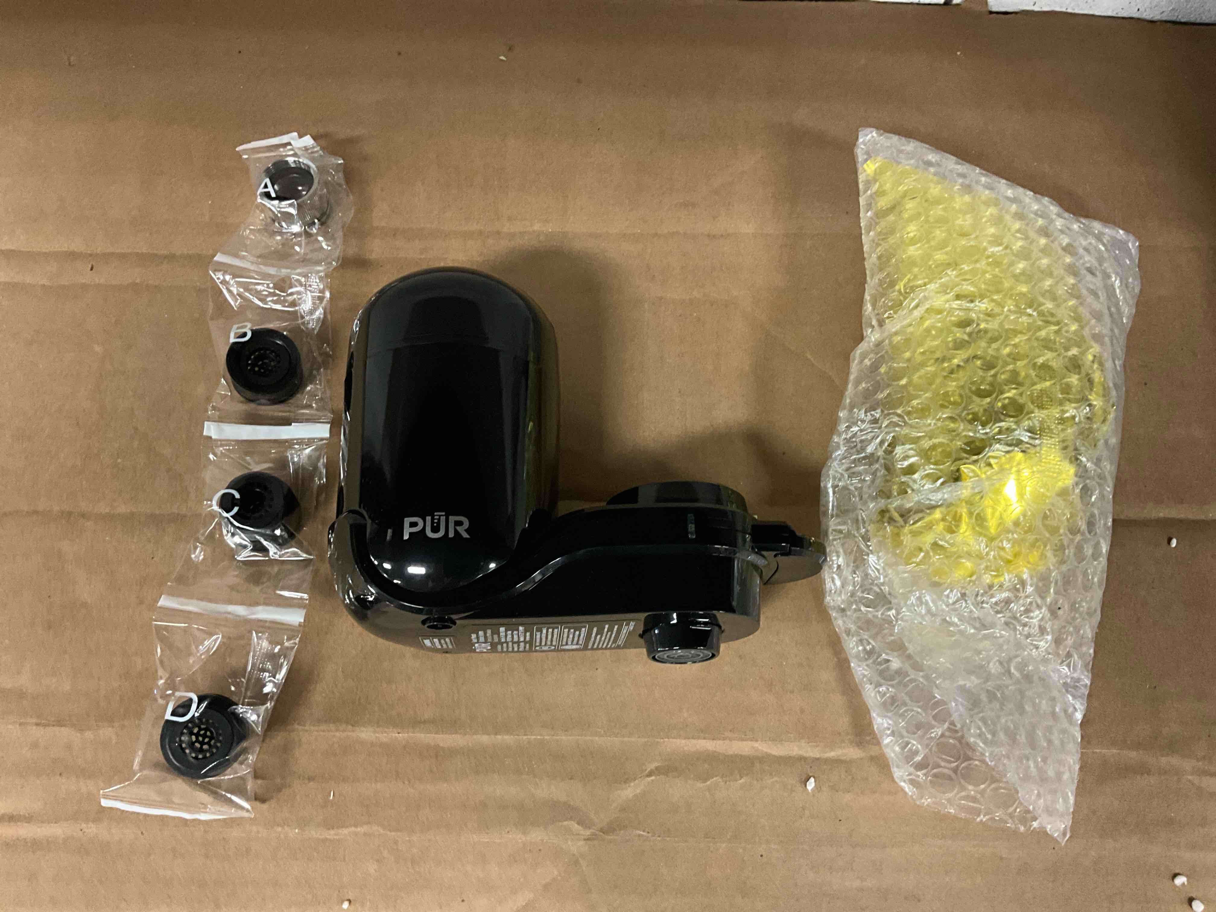 Condition photo showing New/Like New for pur plus faucet mount filtration system  black