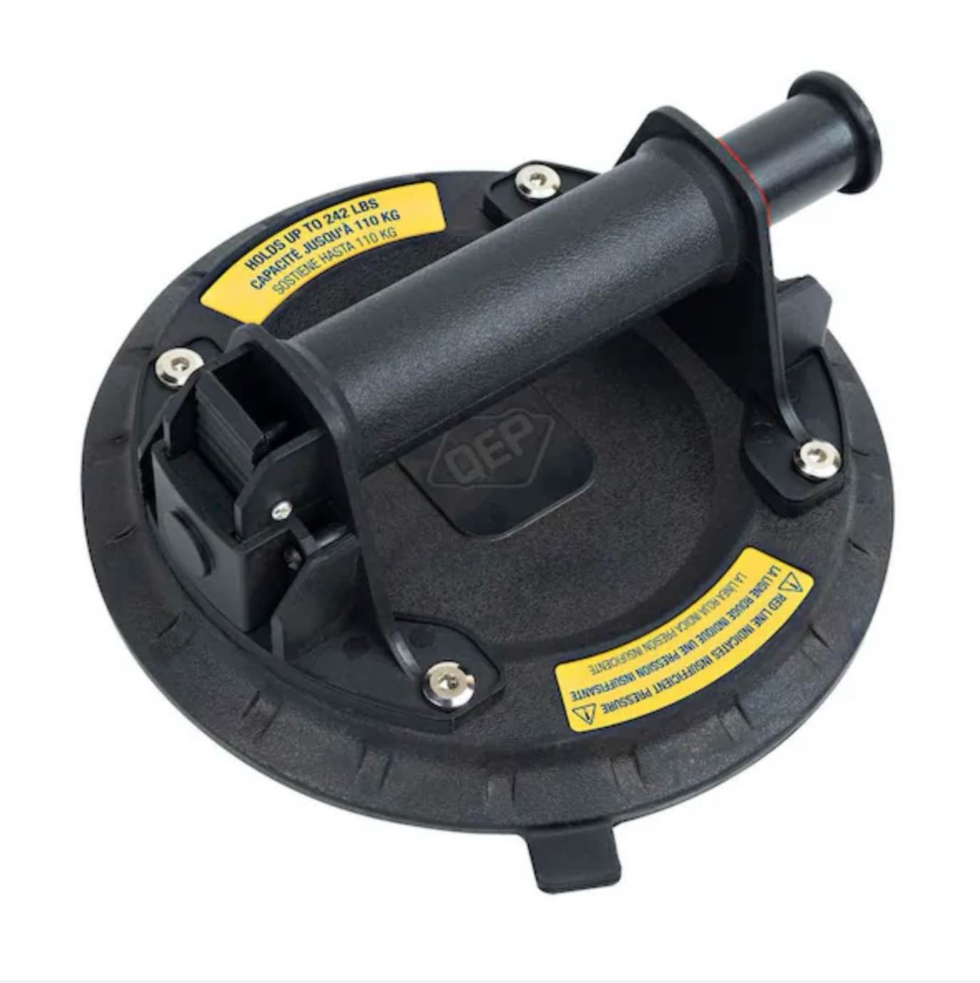 8 in. vacuum pump suction cup for large format tile, with 242 lb. lifting capacity
