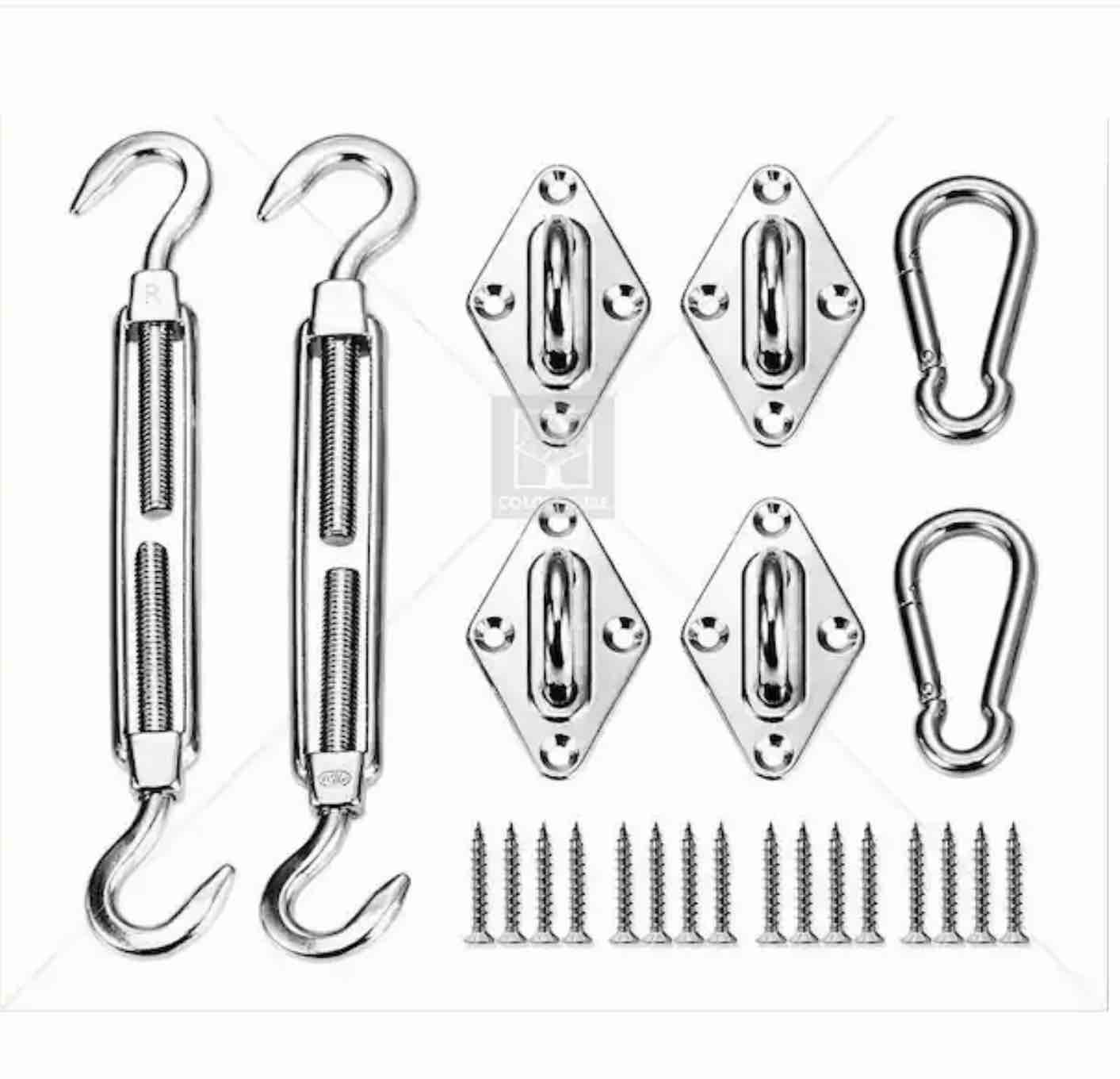 stainless steel square/rectangle sun shade sail canopy hardware installation kit