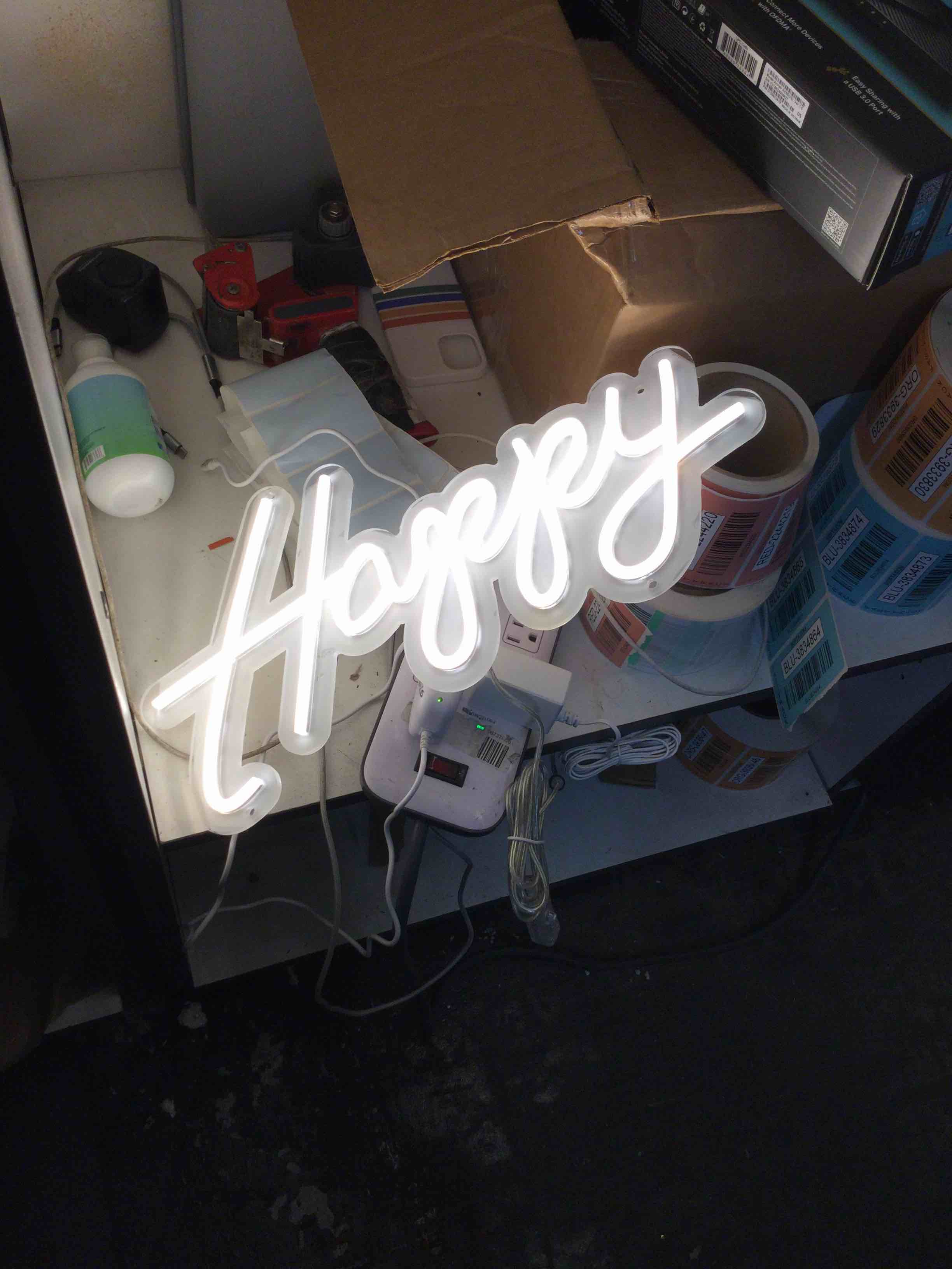 Happy Birthday light up sign Happy is 17 inch long Birthday is 2 ft long