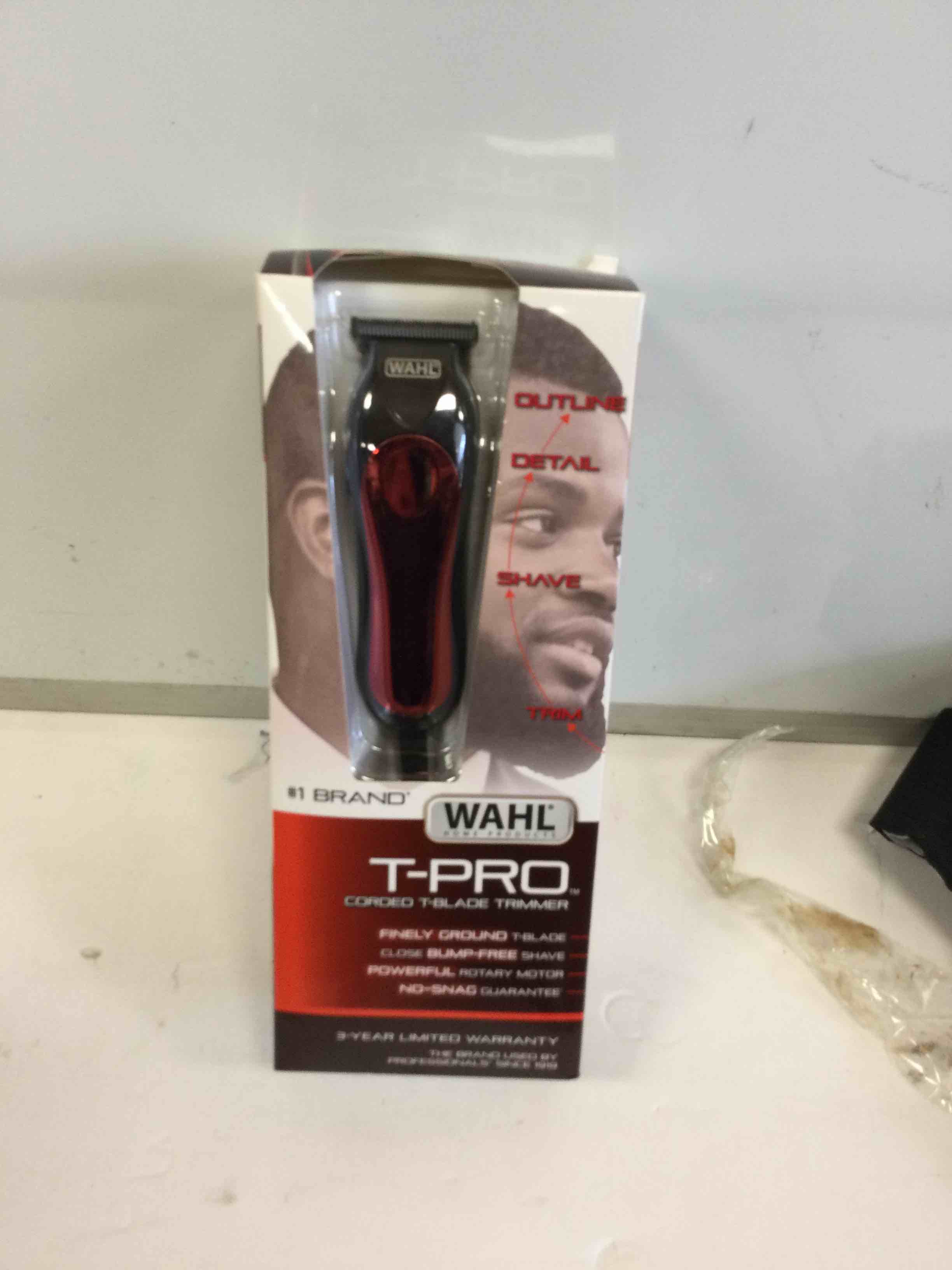 Wahl T-Pro Corded Compact Men's Beard Trimmer with Diamond Finished T Blade for Bump Free Precision Outlining, Detailing, and Trimming - Model 9307-300