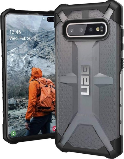 (box slightly damaged see photos) UAG Samsung Galaxy S10 Plus [6.4-inch Screen] Plasma [Ash] Military Drop Tested Phone Case