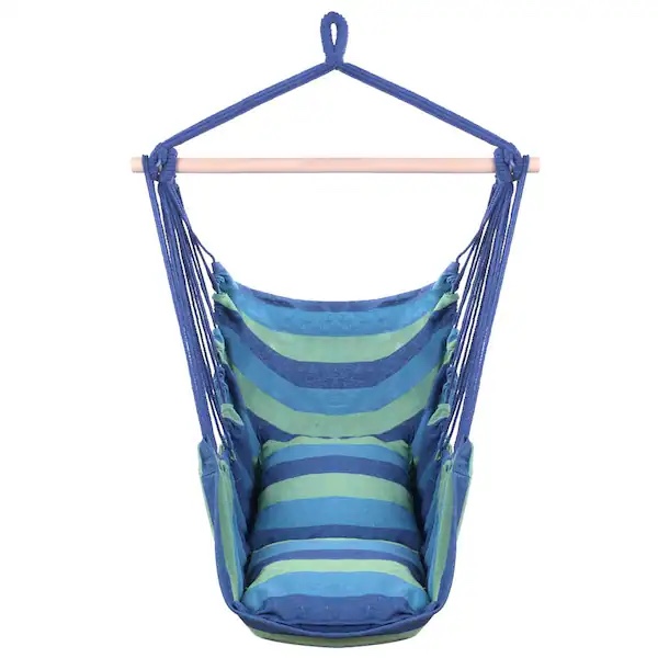 (slightly used see pictures) 1.96 ft. Portable Hammock Rope Chair Outdoor Hanging Air Swing in Multi-Colored