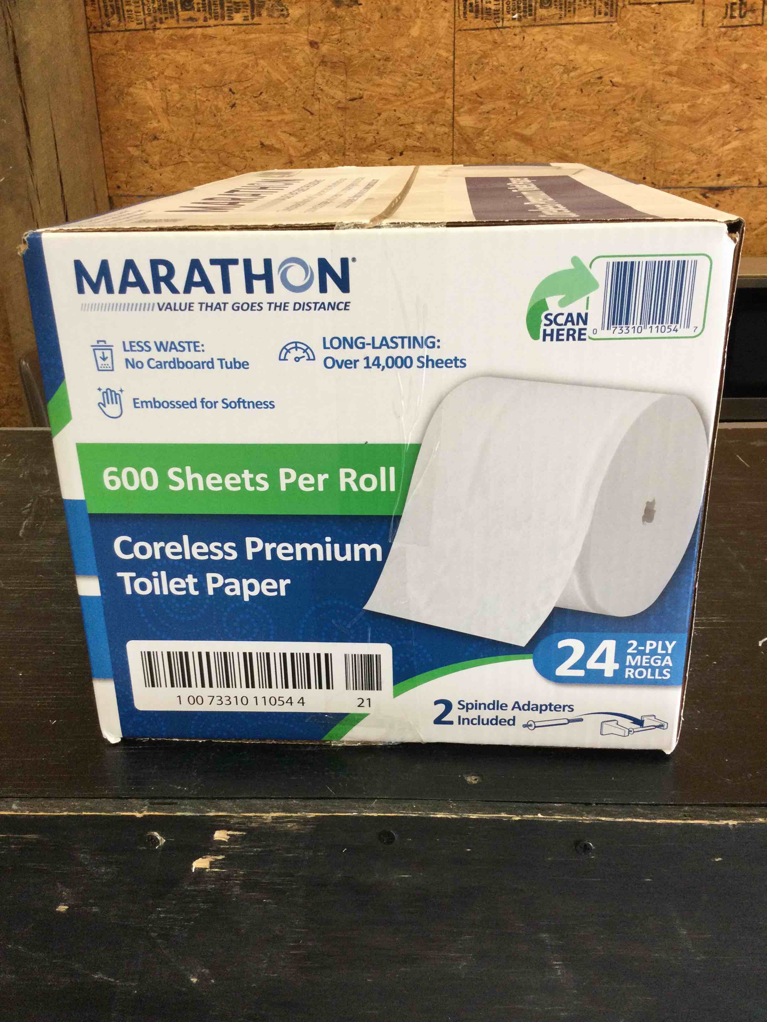 Marathon Coreless Premium 2Ply Toilet Paper 600 Sheets/Roll (24 rolls
