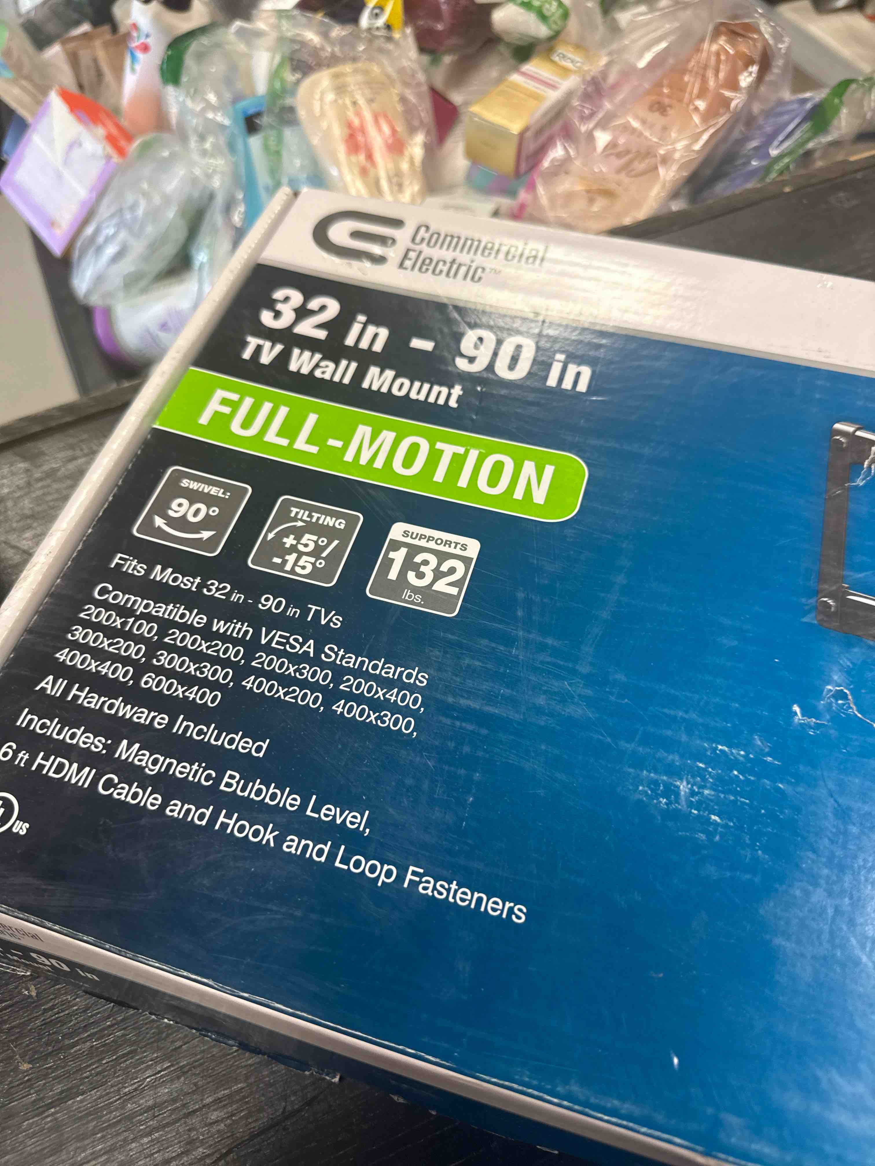32” - 90” TV Wall Mount Full - Motion Swivel Black 
