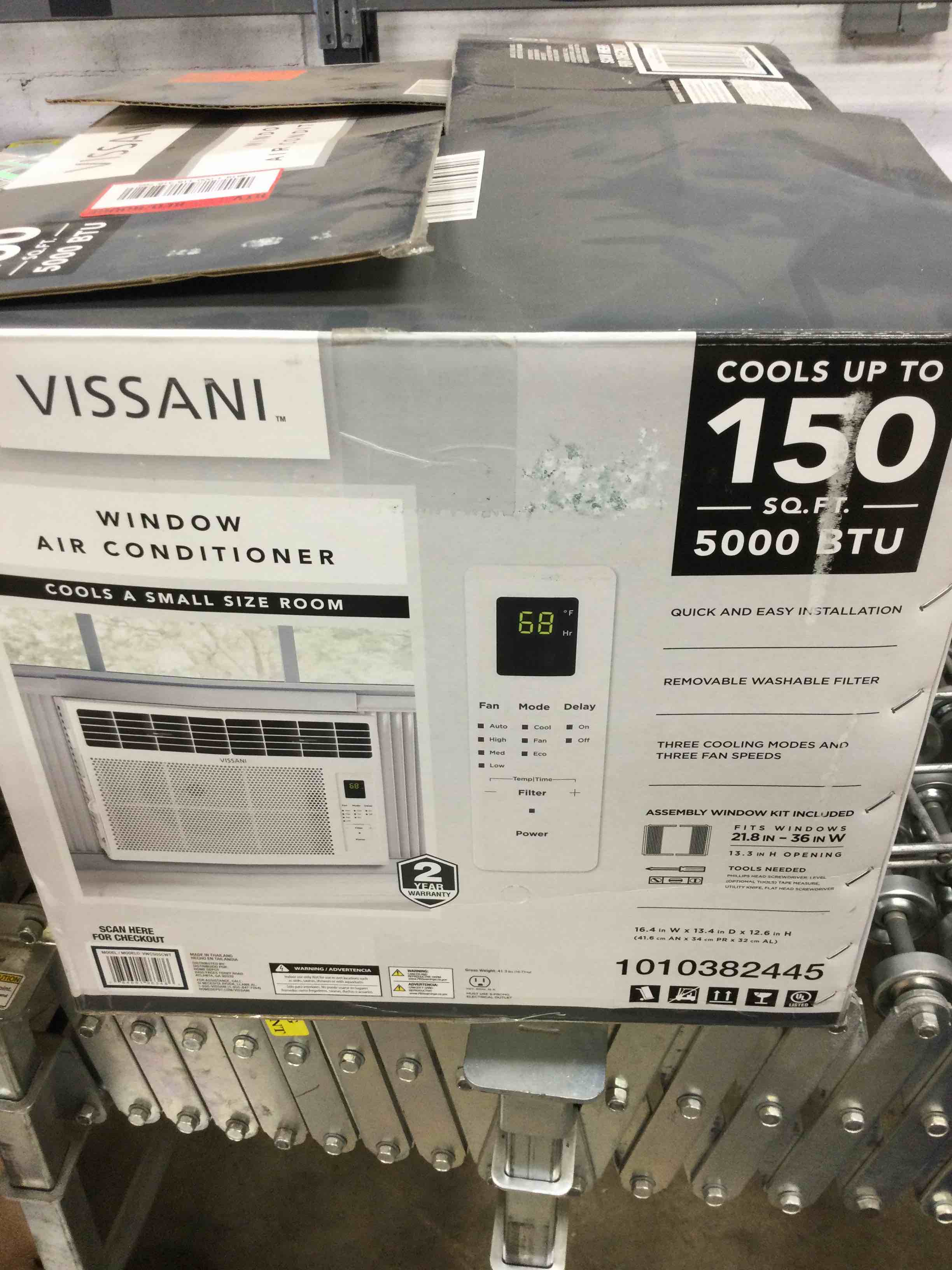 Vissani 5,000 BTU 115-Volt Window Air Conditioner for 150 sq. ft. Rooms in White