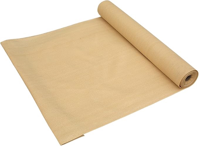 (missing original packaging see photos) Shatex 90% Sun Shade Fabric, 6x8ft Sun-Block Net Mesh Shade with Clips for Pergola Cover Porch Vertical Screen, Beige