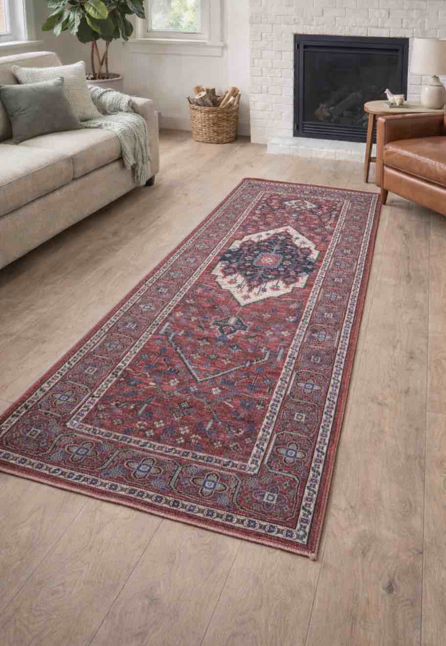 Timeless Design Cecilia II Collection Multi Terra 2’ 7” x 7’ 3” Area Rug Runner  