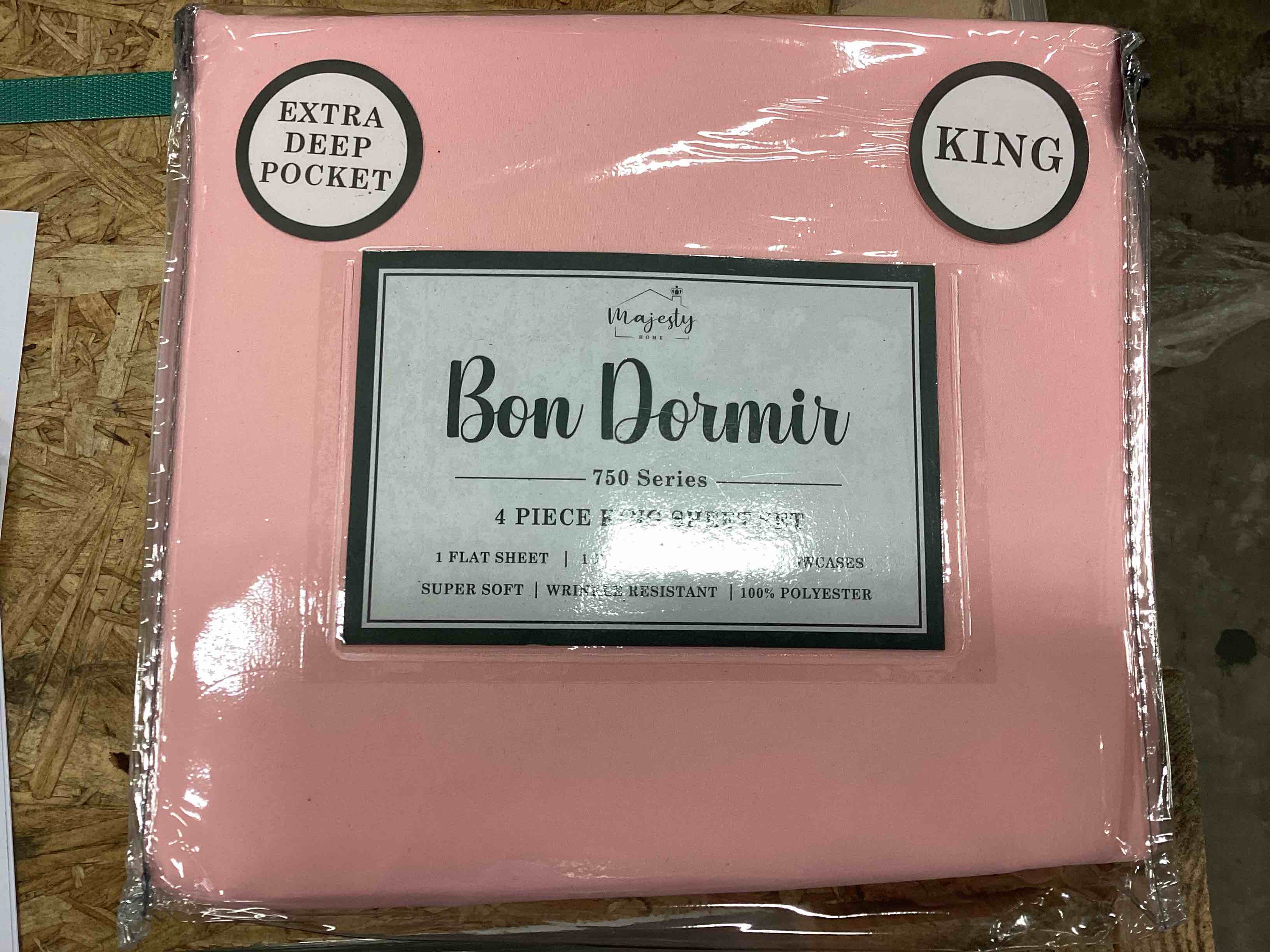 bright pink 4 pc king sheet set with deep pockets 
