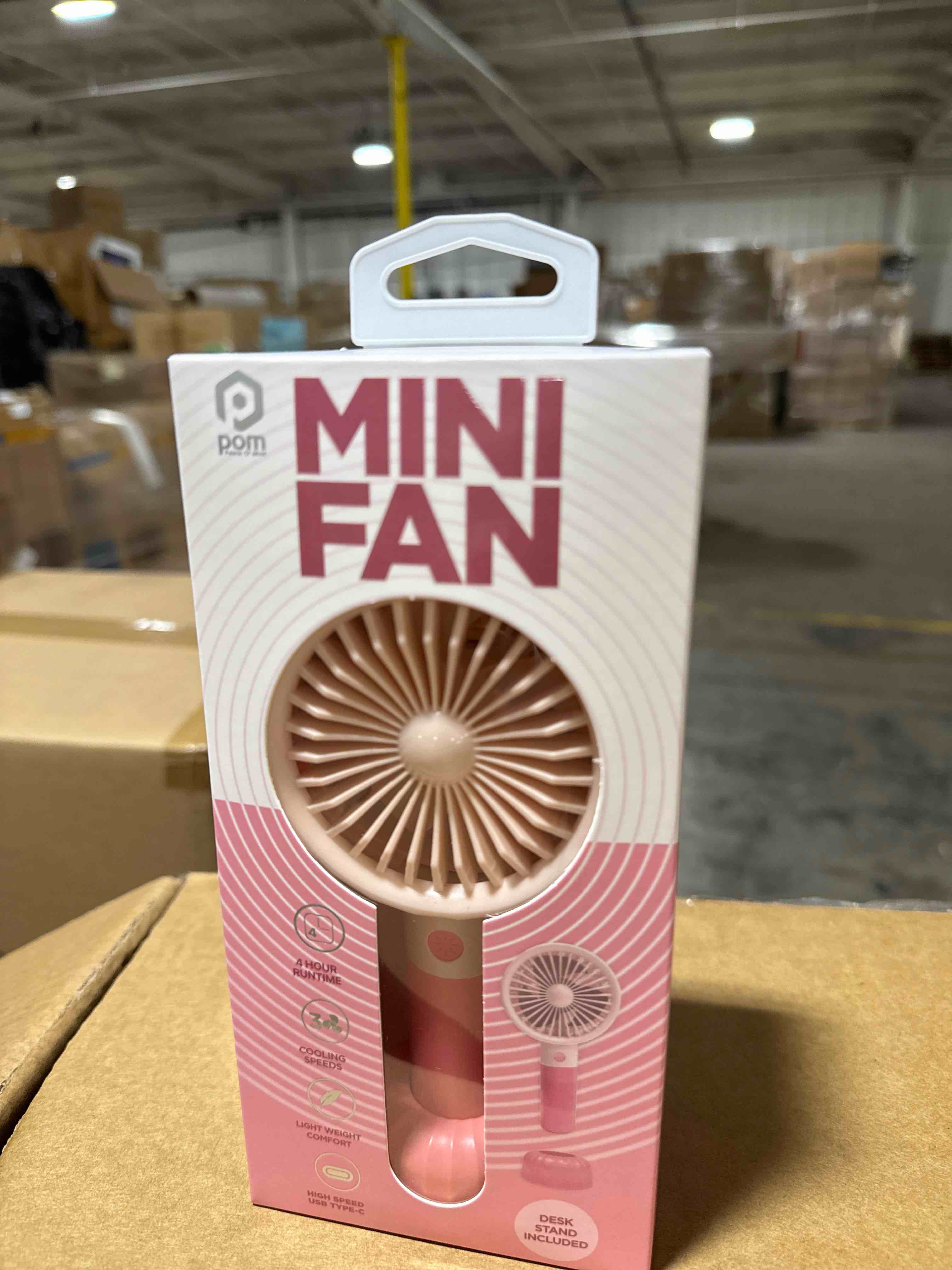 Condition photo showing Brand New for rechargeable mini fan runtime