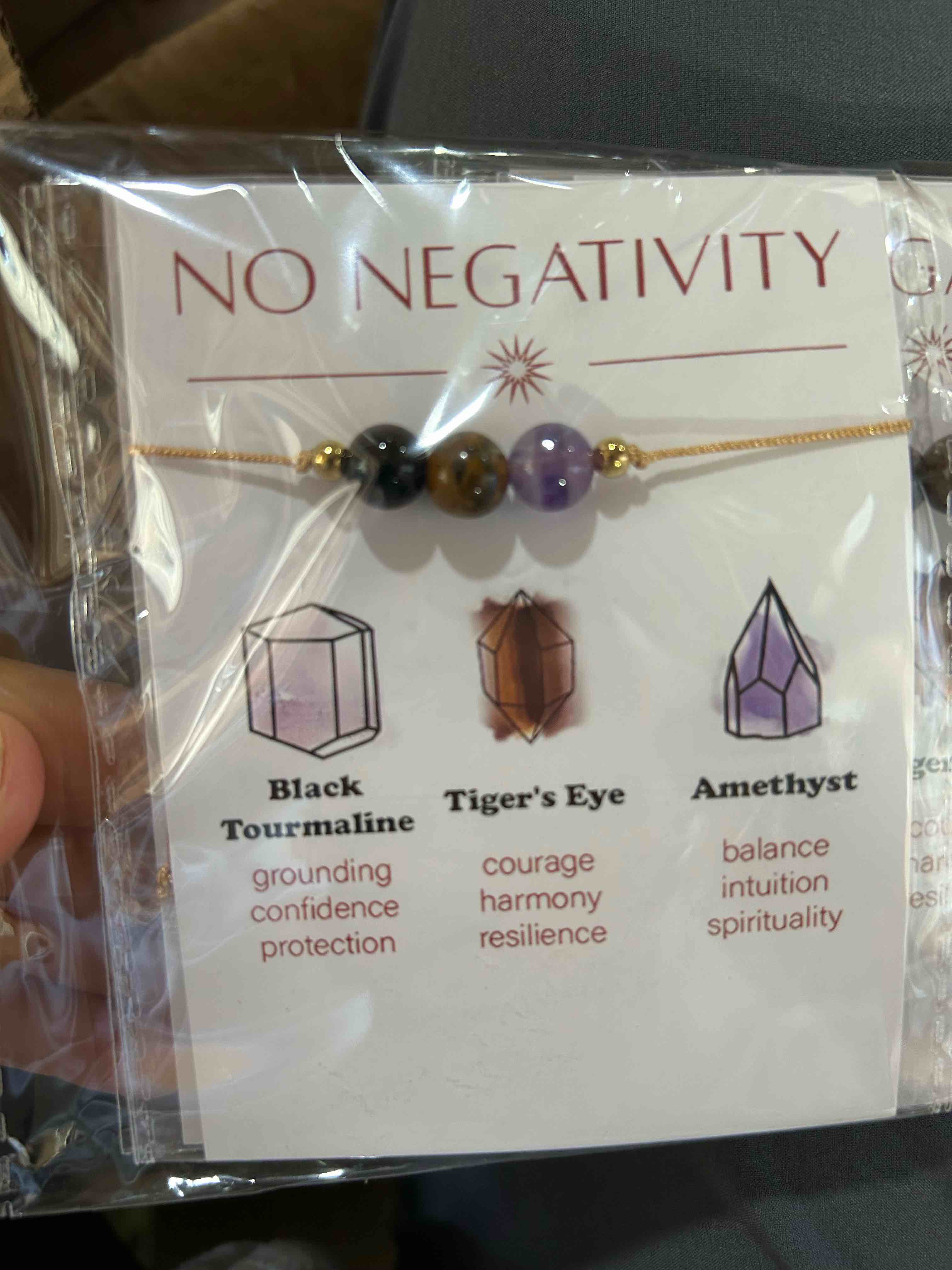 Condition photo showing Brand New for no negativity bracelet