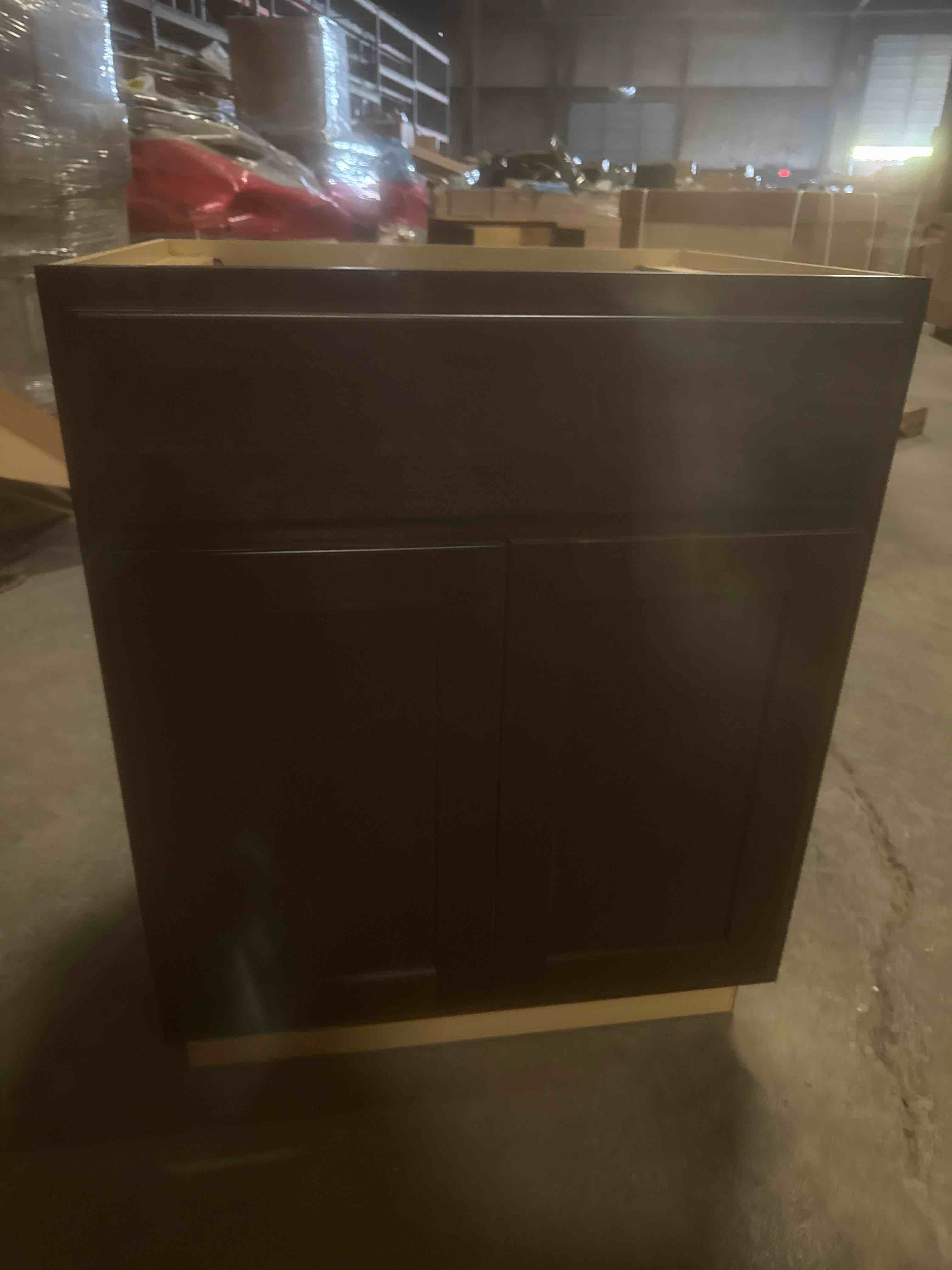 27” vanity base cabinet in espresso 27”x21”x34.5”