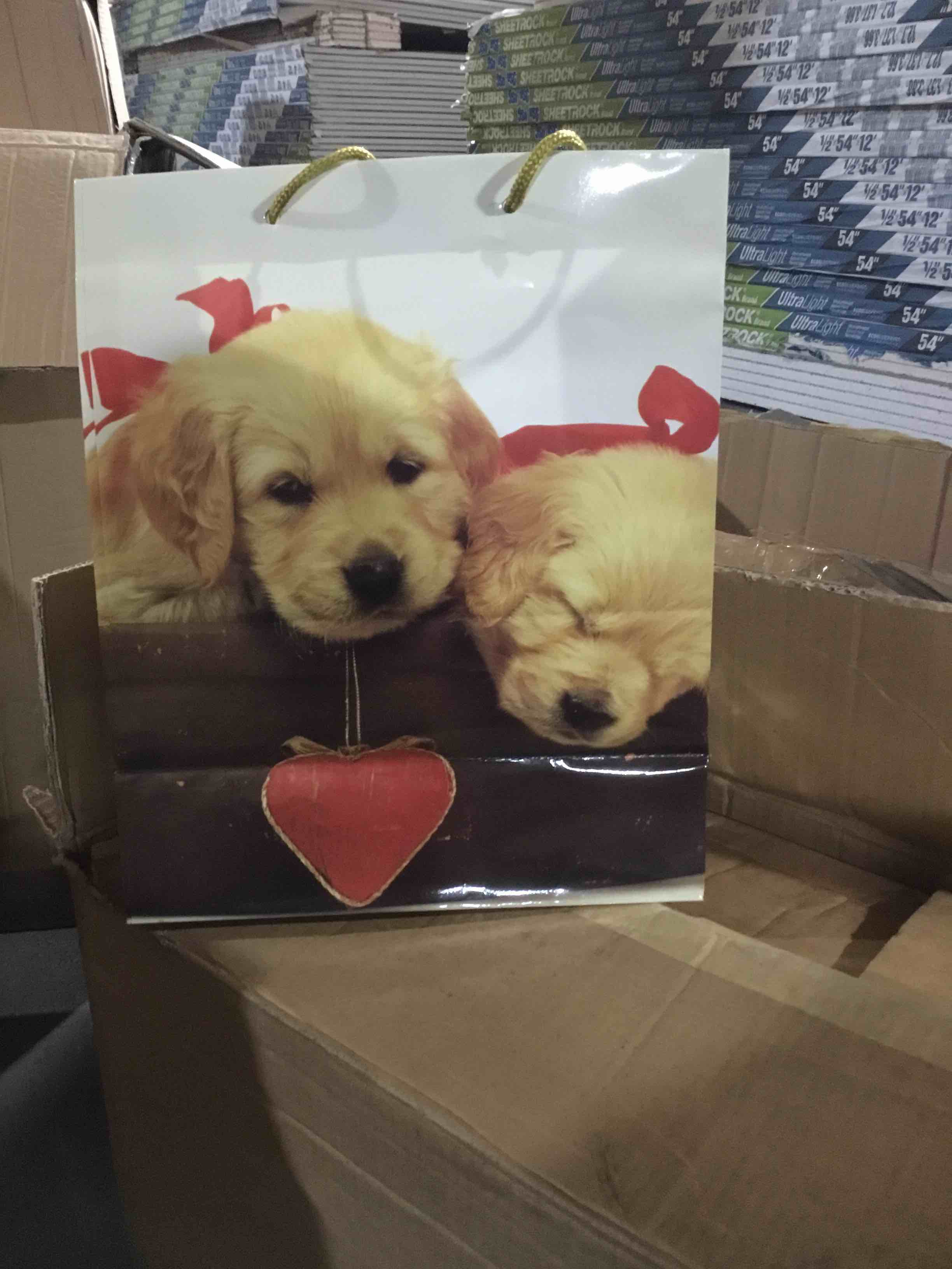 Condition photo showing New/Like New for Box of 108 large dog Gift Bags