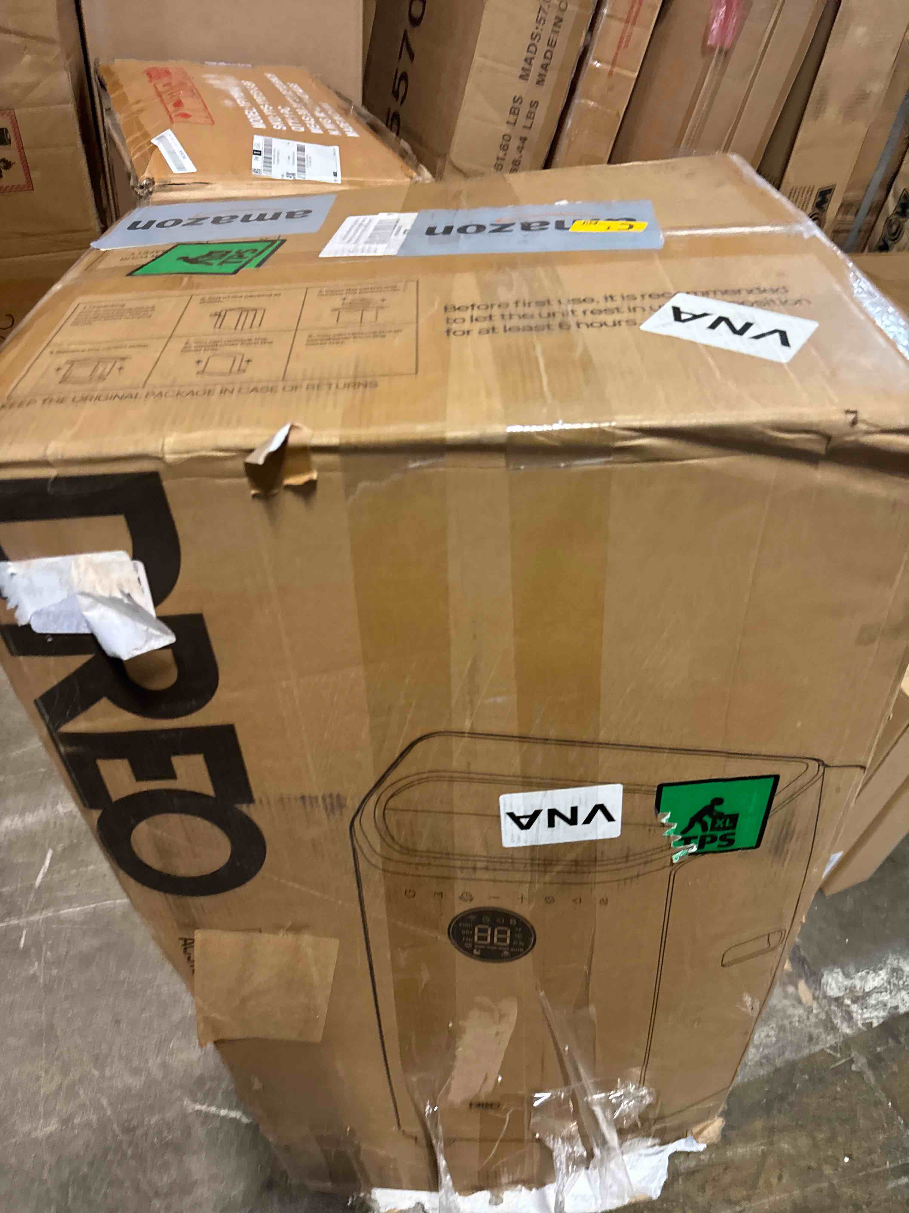 Condition photo showing As Is for dreo portable air conditioners, 8000 btu ashrae (5000 btu doe) smart ac unit for bedroom with drainage-free cooling, 45db quiet, app/voice/remote, portable ac for room indoors, ac318s white 8,000 btu