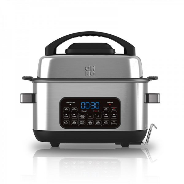 KUNEREN OHHO, Air Fryer, Multi-cooker, OH-AFM06-SS, Frying and cooking all-around, Keeping warm by appointment, 6.5QT