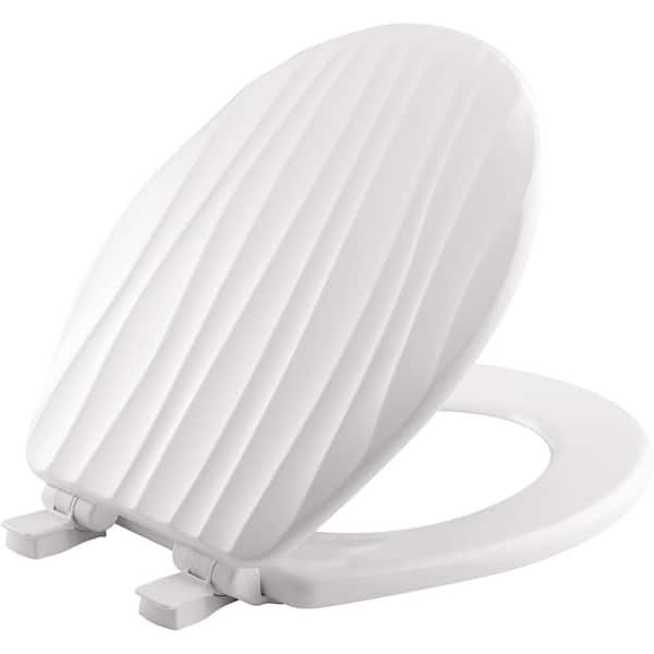 BEMIS STA-TITE Slow Close Lift-Off Sculptured Round Closed Front Toilet Seat in White