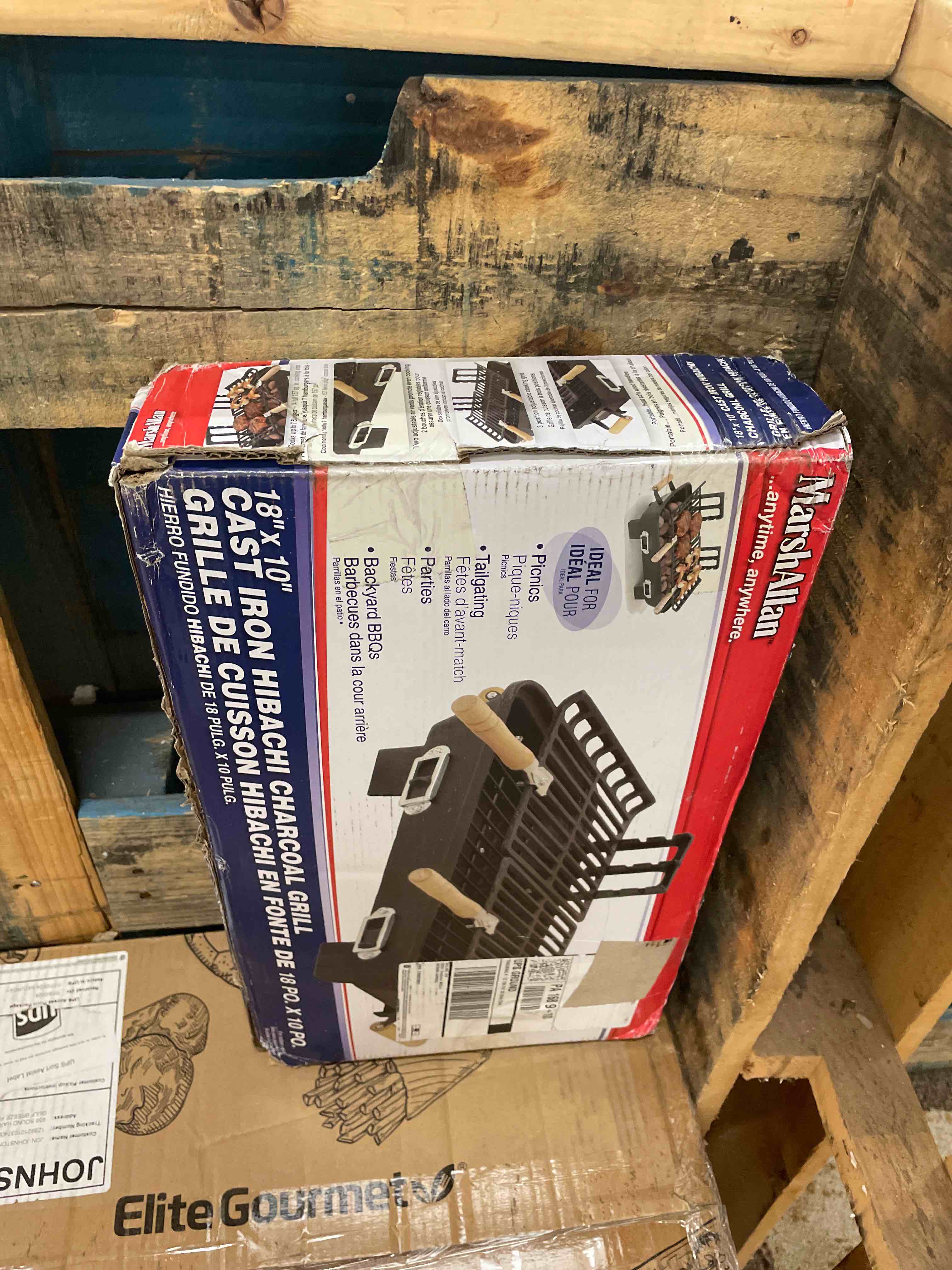 Marsh Allen Cast Iron Hibachi Tabletop Charcoal BBQ Grill