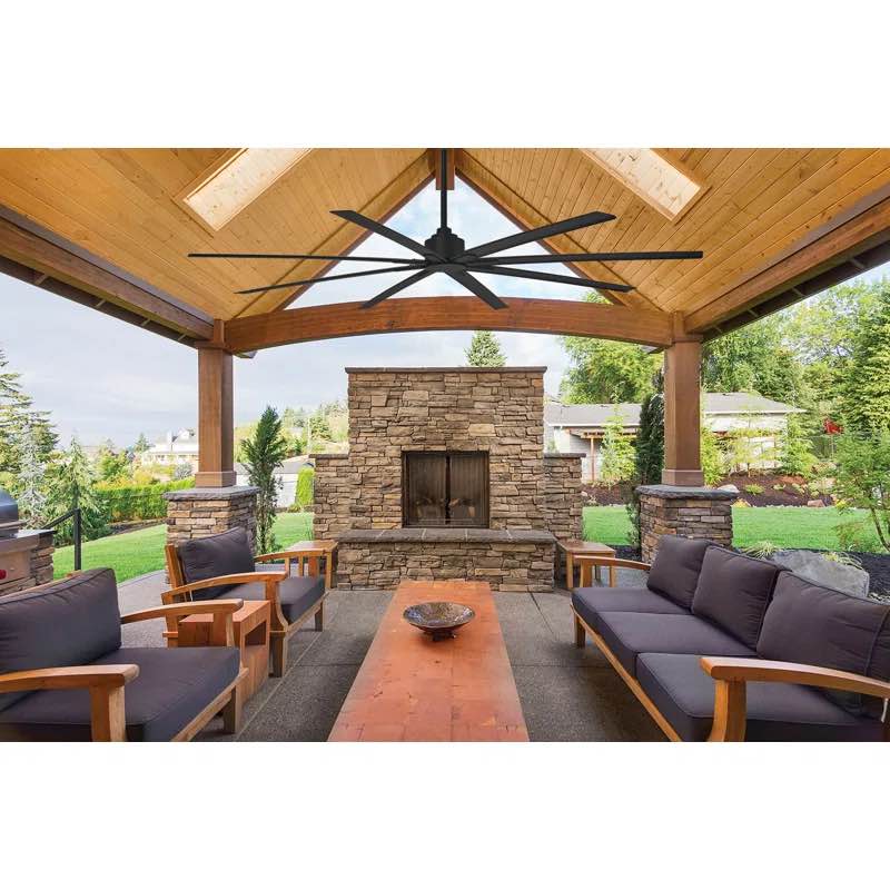 84" Xtreme 8 - Blade Outdoor Standard Ceiling Fan with Remote Control