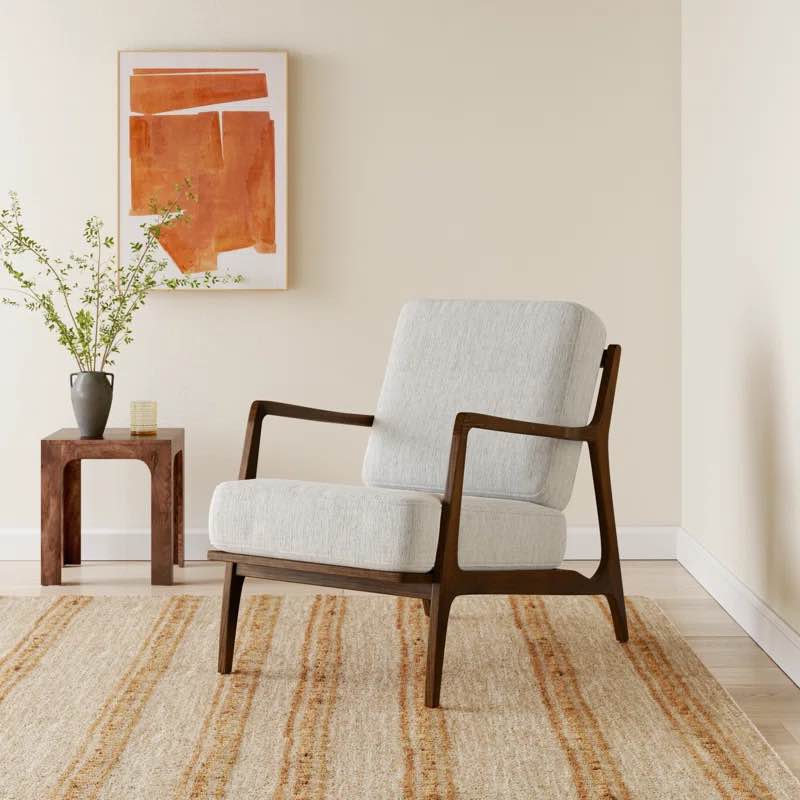 Gabe Fabric Upholstered Lounge Armchair