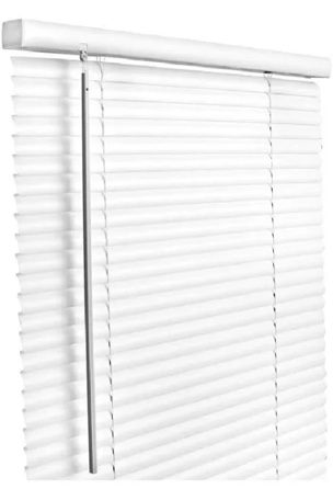 LIVING ACCENTS Vinyl 1 in. Blinds 47 in. W x 64 in. H White Cordless