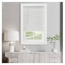 Cordless Light Filtering Mini Blind - 42 Inch Width, 64 Inch Length, 1" Slat Size - Pearl White - Cordless GII Morningstar Horizontal Windows Blinds for Interior by Achim Home Decor