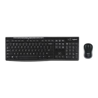 Logitech MK270 Wireless Keyboard And Mouse Combo For Windows, 2.4 GHz Wireless, Compact Mouse, 8 Multimedia And Shortcut Keys, For PC, Laptop - Black (B079JLY5M5)