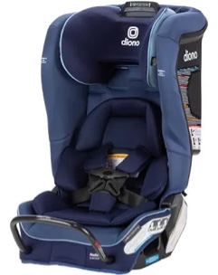 Diono Radian 3RXT SafePlus, 4-in-1 Convertible Car Seat, Rear and Forward Facing, SafePlus Engineering, 3 Stage Infant Protection, 10 Years 1 Car Seat, Slim Fit 3 Across, Blue Surge