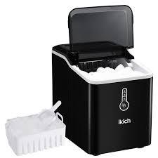 IKICH Portable Electric Countertop Ice Maker equipped with 2L WATER TANKE. Maximum ice capacity can reach 26 LBS PER DAY
