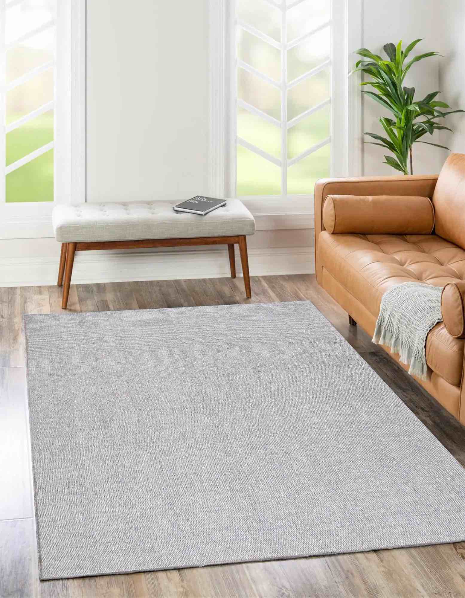 URBAN COBBLESTONE SOLID AREA IN GREY RUG 6ft 10in x 10ft 2in