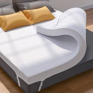 3 Inch Gel Memory Foam Mattress Topper King, Soft & Breathable Bed Topper for Pressure Relief, Non-Slip Design with Removable & Washable Cover, CertiPUR-US Certified