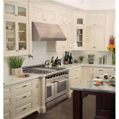 RH4801 48" Professional Style Wall Mount Range Hood with 1200 CFM Stainless Steel Baffle Filters 4 Speeds and Halogen Lighting in Stainless