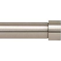 Ivilon Drapery Window Curtain Rod - End Cap Style Design 1 Inch Pole. 48 to 86 Inch Color Satin Nickel