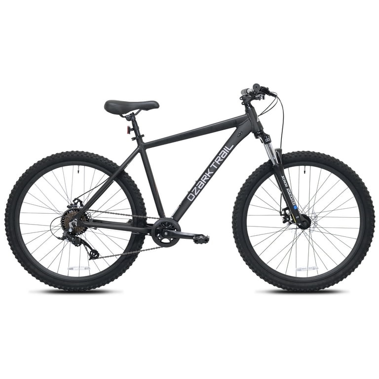 27.5" Ozark Trail Vibe Mountain Bicycle, Large Frame, Fits Riders 5'9" - 6'2"+, Black, Adult, Unisex