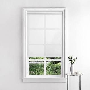 LINKCOO 100% Blackout Roller Window Shades, Window Blinds with Thermal Insulated Waterproof Fabric, Corded Roll Pull Down Shades for Home and Office (white- Width 27", Max Drop Height 79")