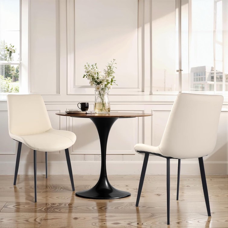Shenay 22.83'' H Faux Leather Upholstered Metal Side Chair (Set of 2)