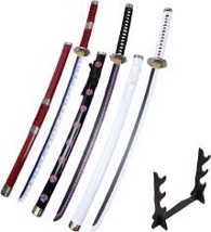 ZLFA Cosplay Anime Roronoa Zoro Sword/Shusui&Wado Ichimonji&Sandai Kitetsu&Yama Enma&Yubashiri,41 inches,Anime Original Texture,for Role-Playing,Stage Performance,Gift