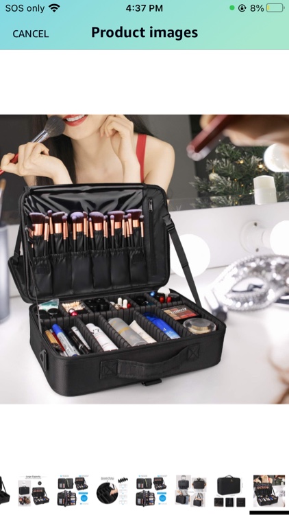 Relavel Travel Makeup Train Case Makeup Cosmetic Case Organizer Portable Artist Storage Bag with Adjustable Dividers for Cosmetics Makeup Brushes Toiletry Jewelry Digital Accessories