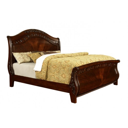 Oasis Home Patterson Queen Sleigh Bed in Rich Pecan/Cherry Footboard ONLY