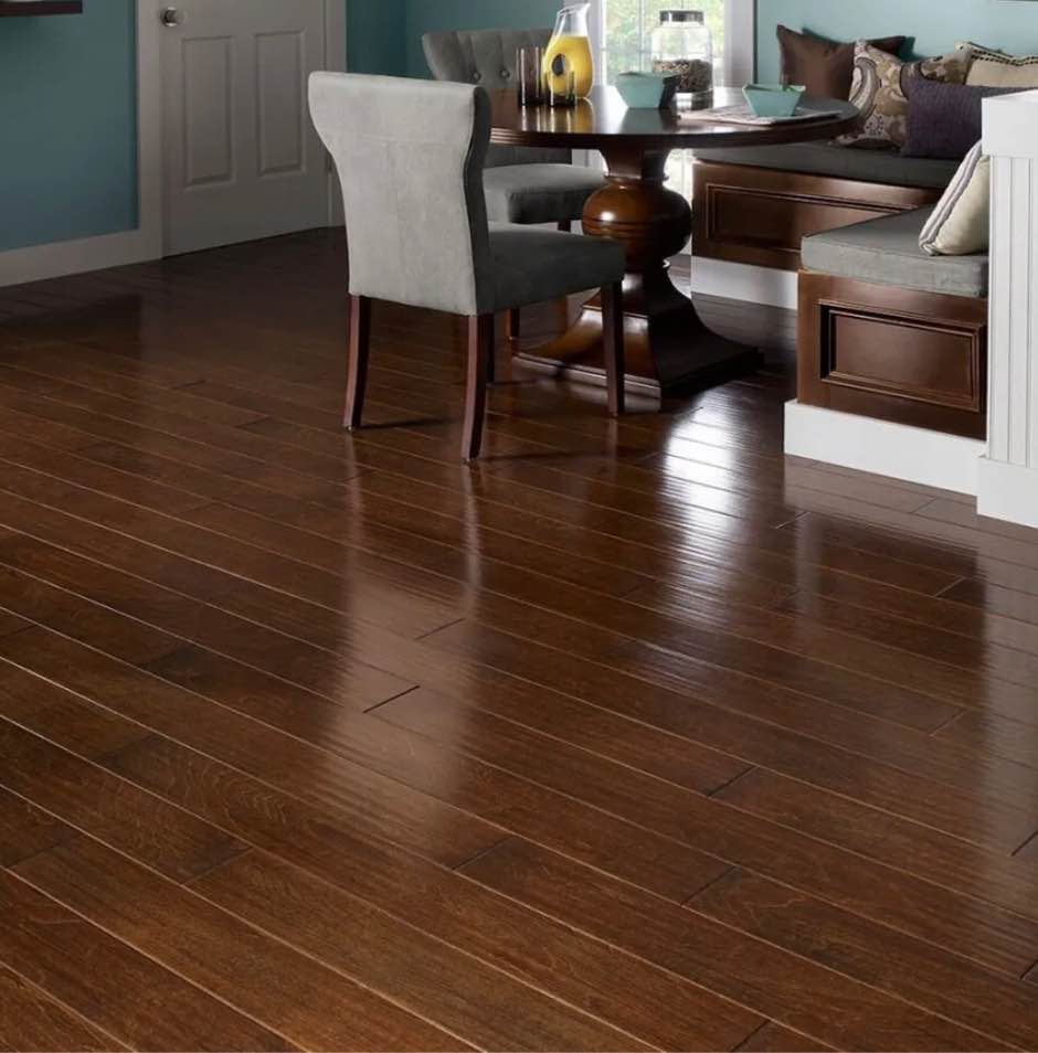Mannington Flooring engineered 5” width ravenwood birch redwood