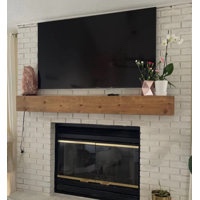 Rustic Pine Shiela Hand Carved Wood Mantel